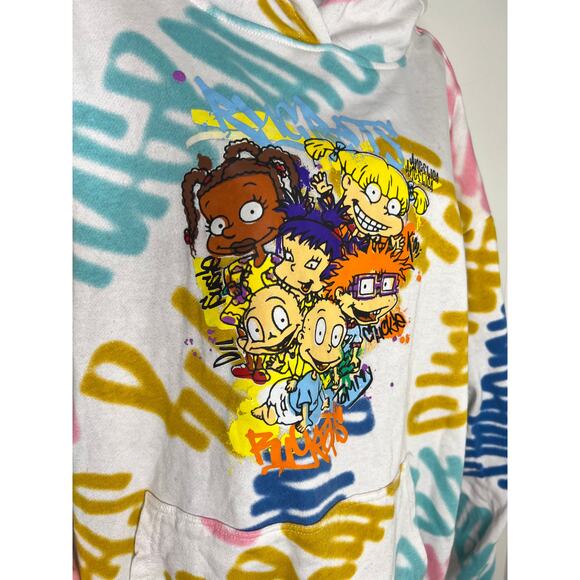 Nickelodeon Women's Rugrats Graffiti Hoodie Sweatshirts ~ Size XL - Picture 2 of 8
